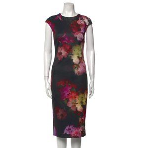 Ted Baker Floral Print midi length dress